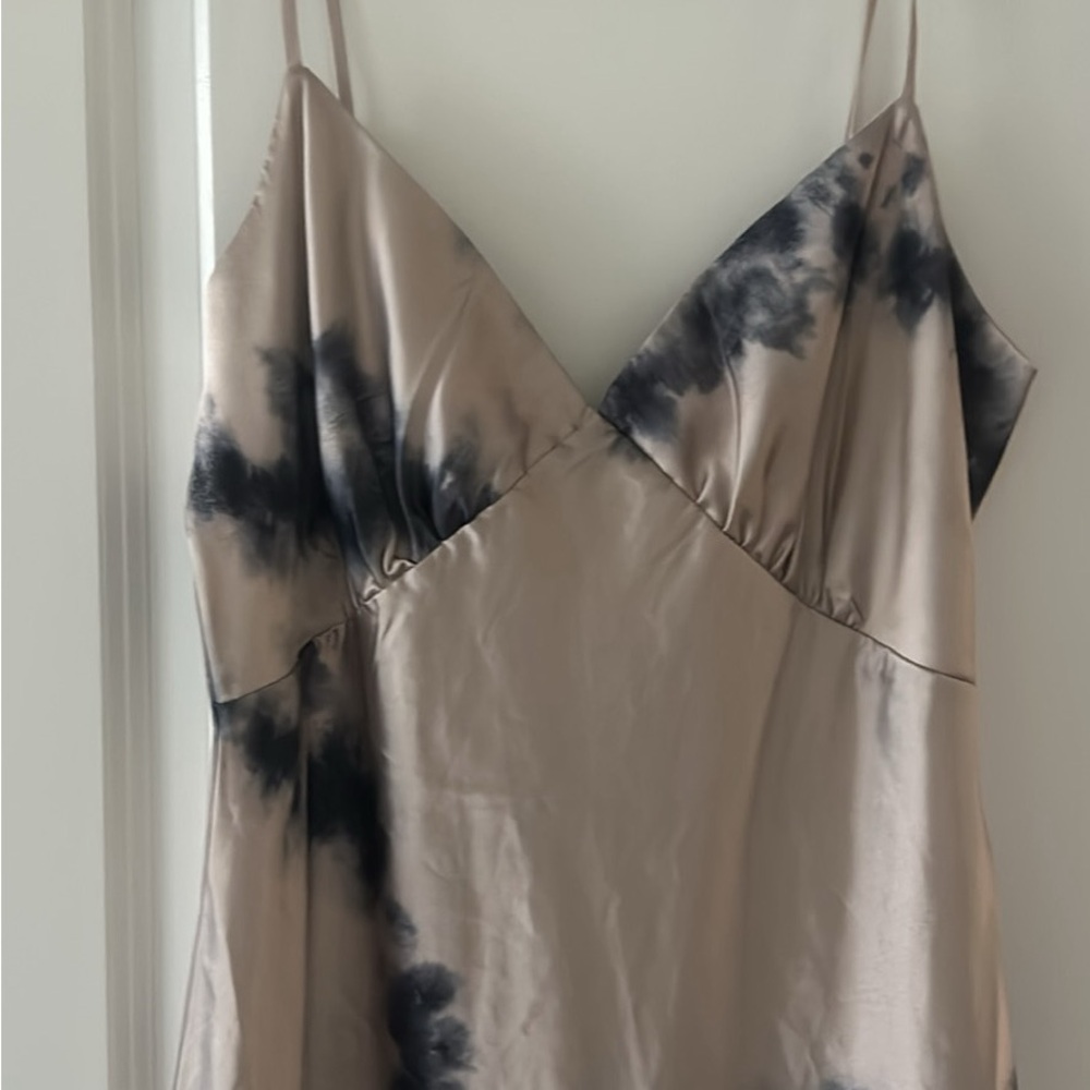 Steve Madden Tie-Dye Maxi Dress - Black and Cream